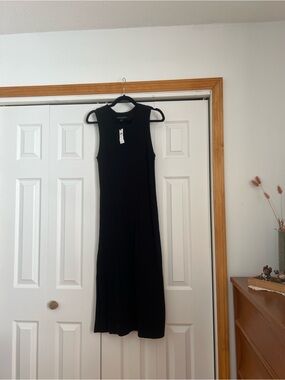 Banana Republic Sleeveless Black Ribbed Dress